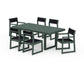 POLYWOOD EDGE Sling 7-Piece Dining Set — Green / Black Sling