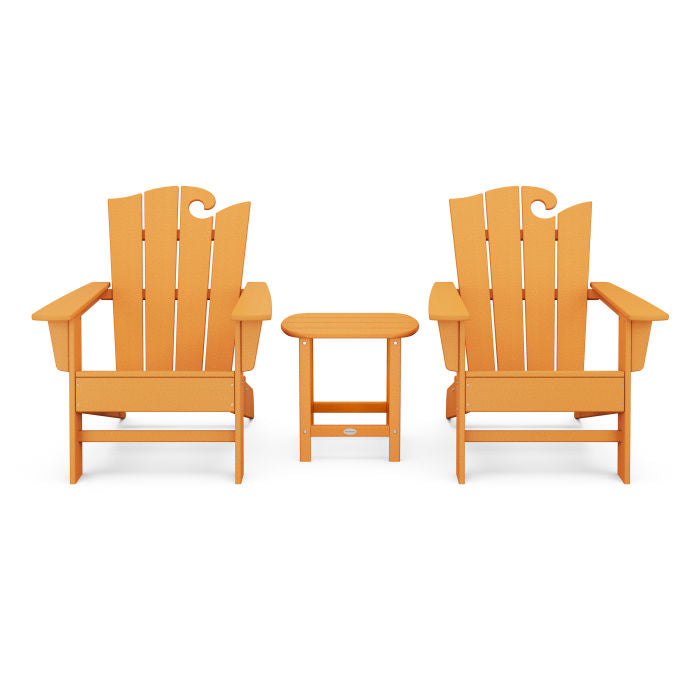 POLYWOOD Wave 3-Piece Adirondack Set with The Ocean Chair FREE SHIPPING