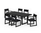 POLYWOOD EDGE Sling 7-Piece Dining Set — Black / Black Sling