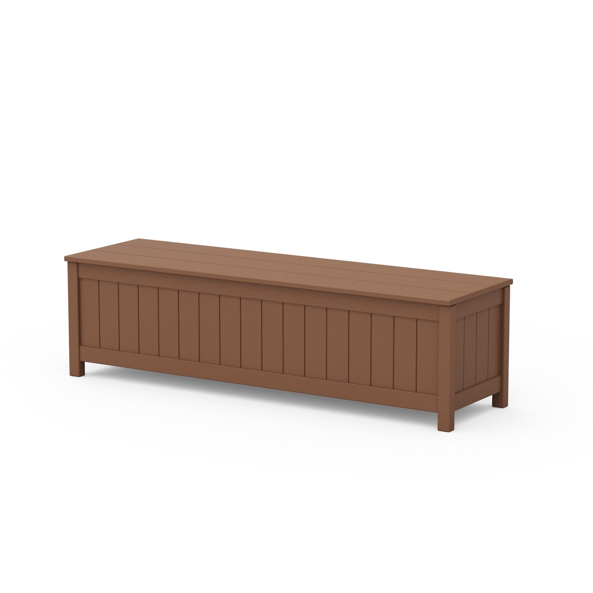 POLYWOOD Vineyard 60" Storage Bench — Teak