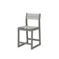 POLYWOOD EDGE Sling Counter Side Chair — Slate Grey / Birch Sling