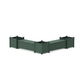 POLYWOOD 48" Vineyard L- Shaped Planter Storage Bench Corner Set- Large — Green