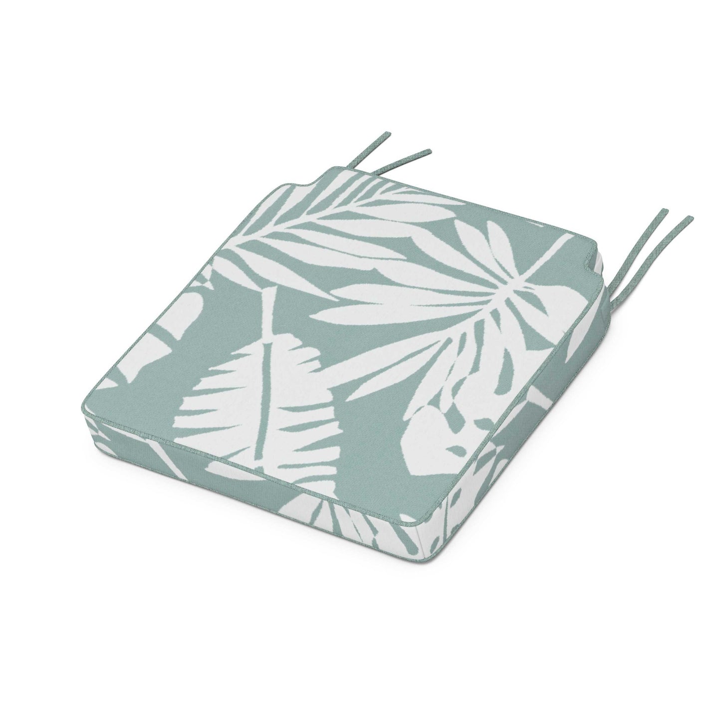 POLYWOOD Acadia Dining Side Seat Cushion — Leaf Glacier Spa
