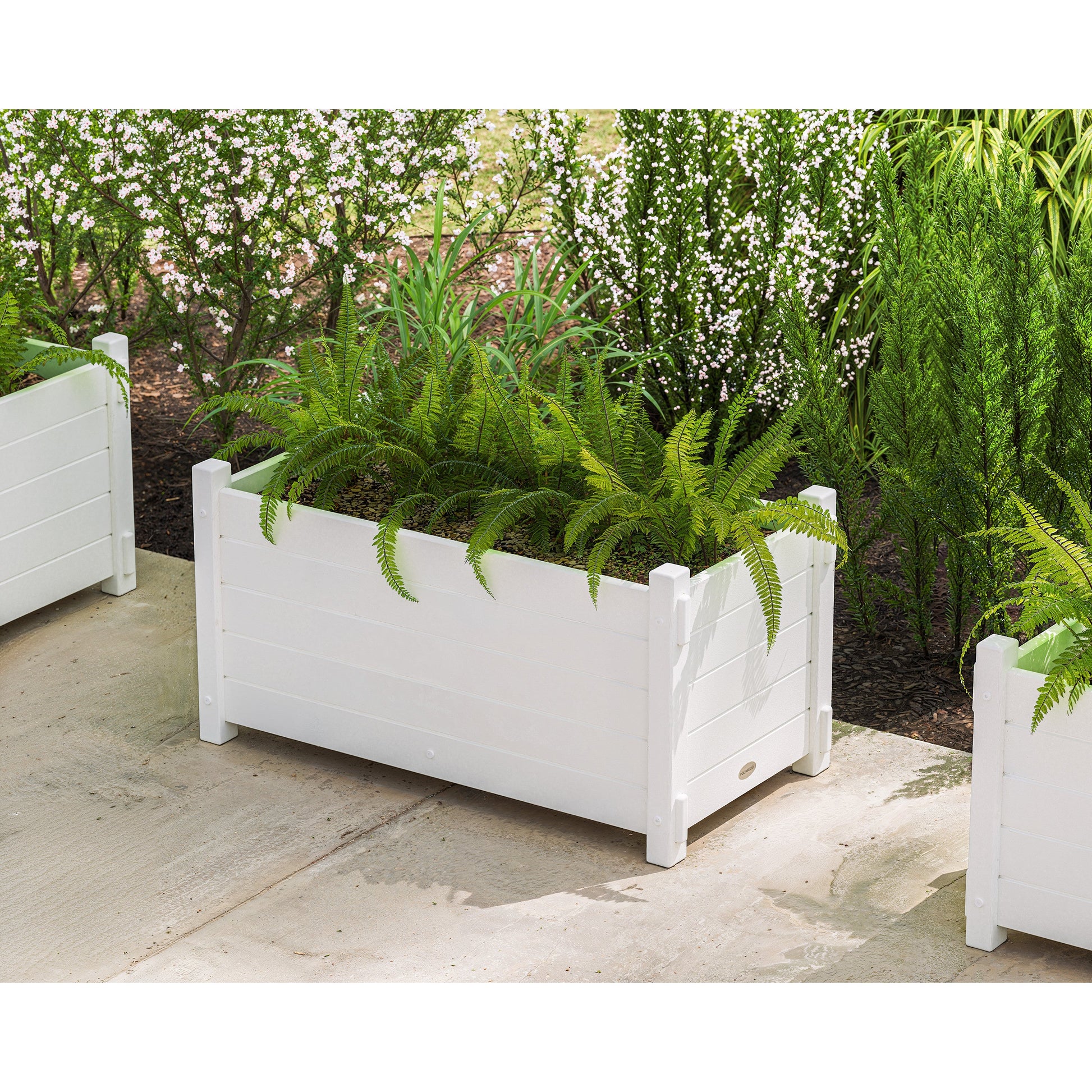 POLYWOOD Nautical Rectangle Double Planter Box