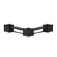 POLYWOOD 60" Vineyard L- Shaped Planter Bench Corner Set - Large — Black