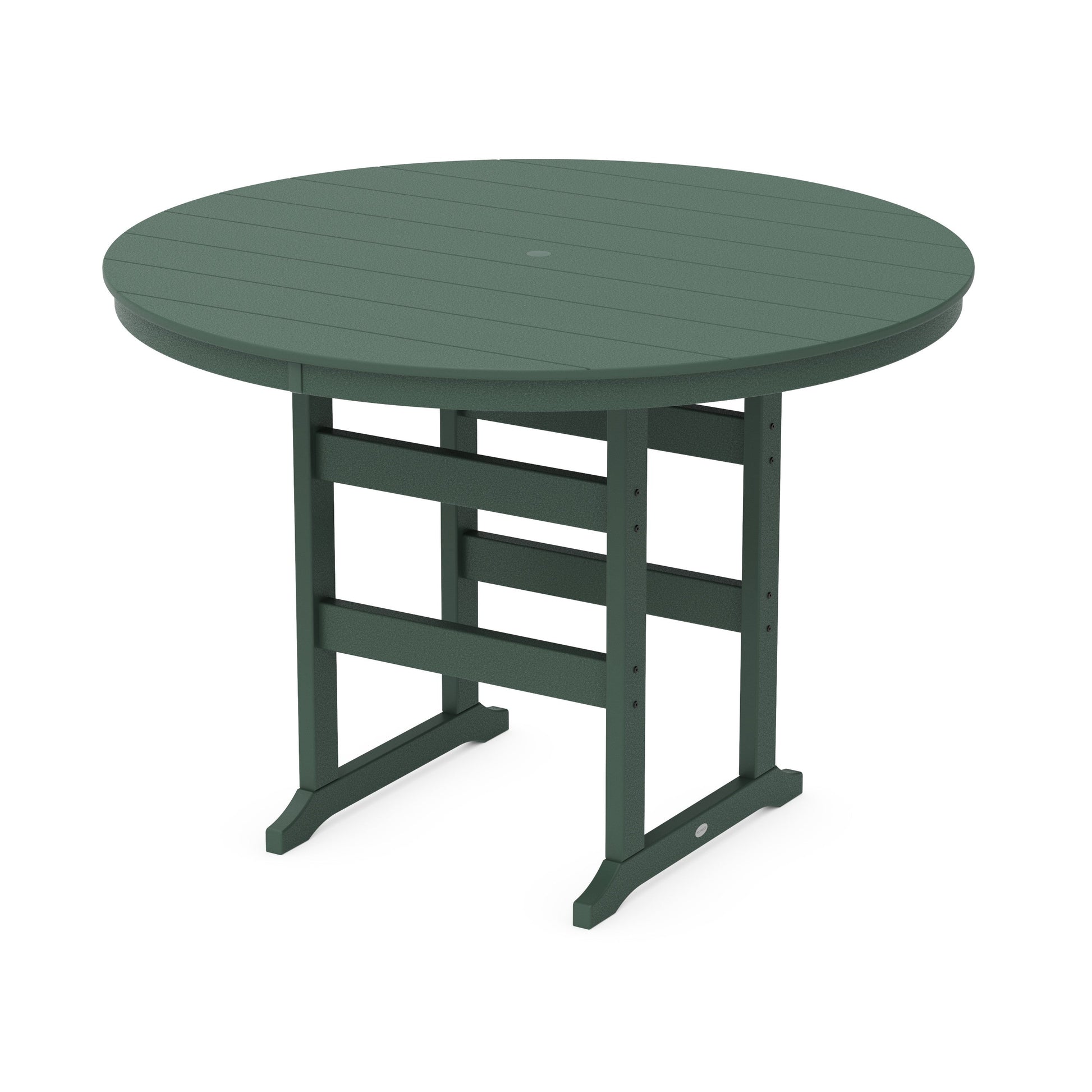 POLYWOOD 60" Round Farmhouse Bar Table — Green