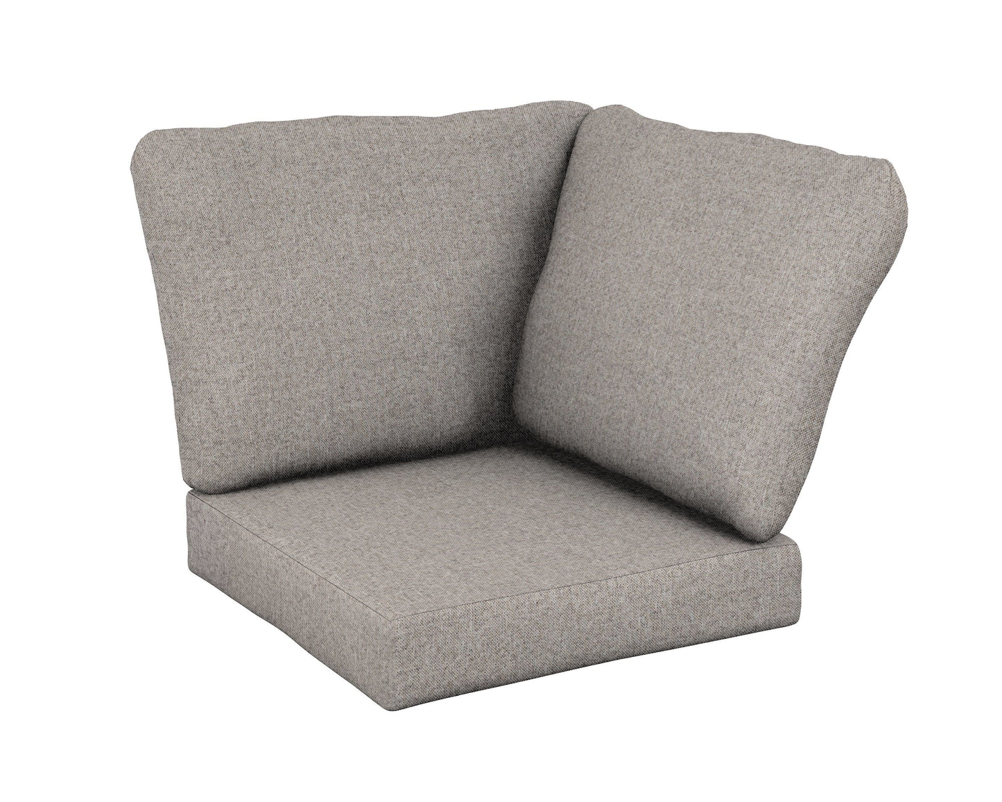 POLYWOOD Baffle Modular Corner Cushion — Weathered Tweed