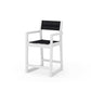 POLYWOOD EDGE Sling Counter Arm Chair — White / Black Sling