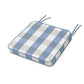 POLYWOOD Chinoiserie Arm Chair Seat Cushion — Buffalo Plaid Sky Blue