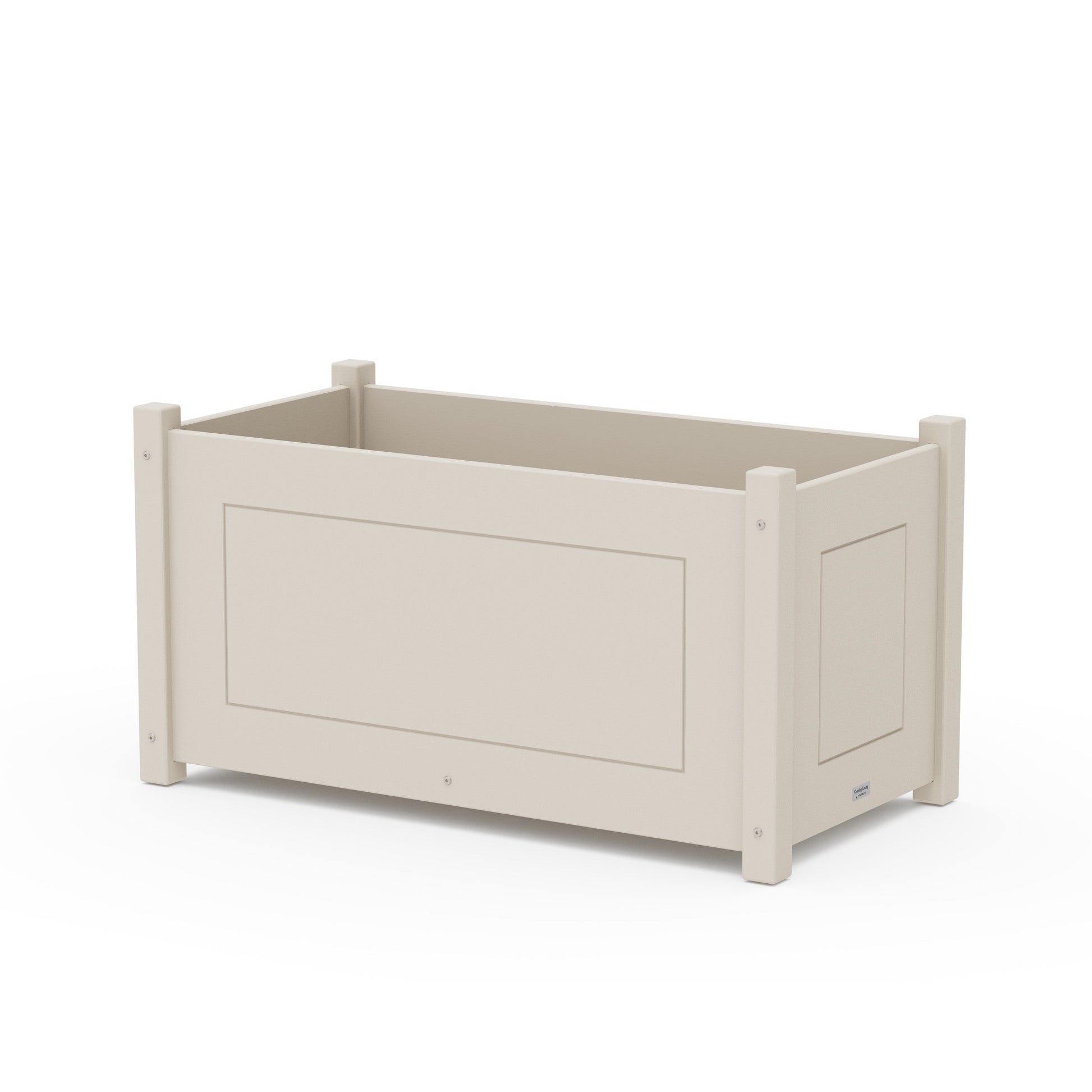 POLYWOOD Country Living Large Rectangle Double Planter Box — Sand