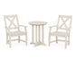 POLYWOOD Braxton 3-Piece Round Bistro Dining Set — Sand