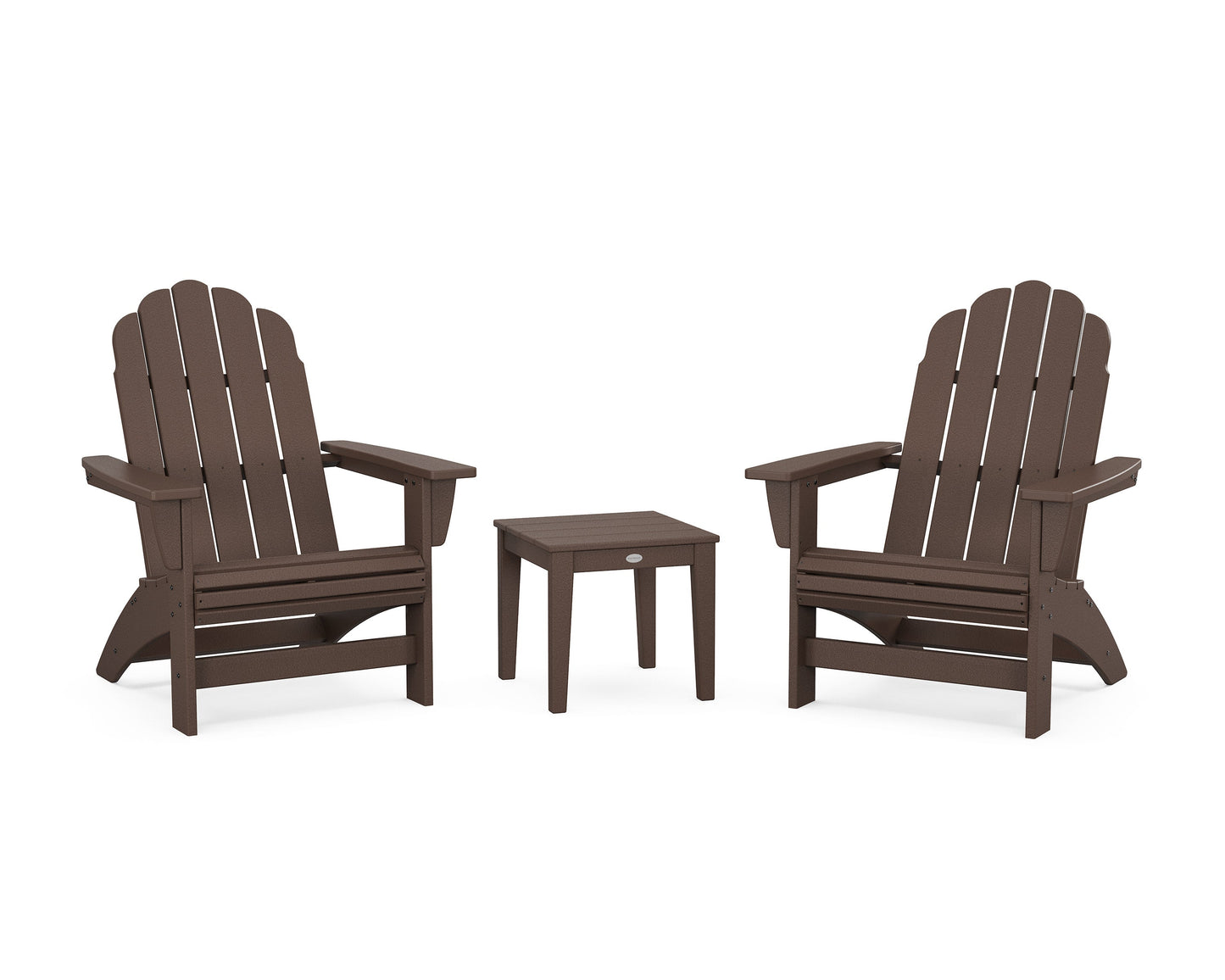POLYWOOD 3-Piece Vineyard Grand Adirondack Set — Mahogany
