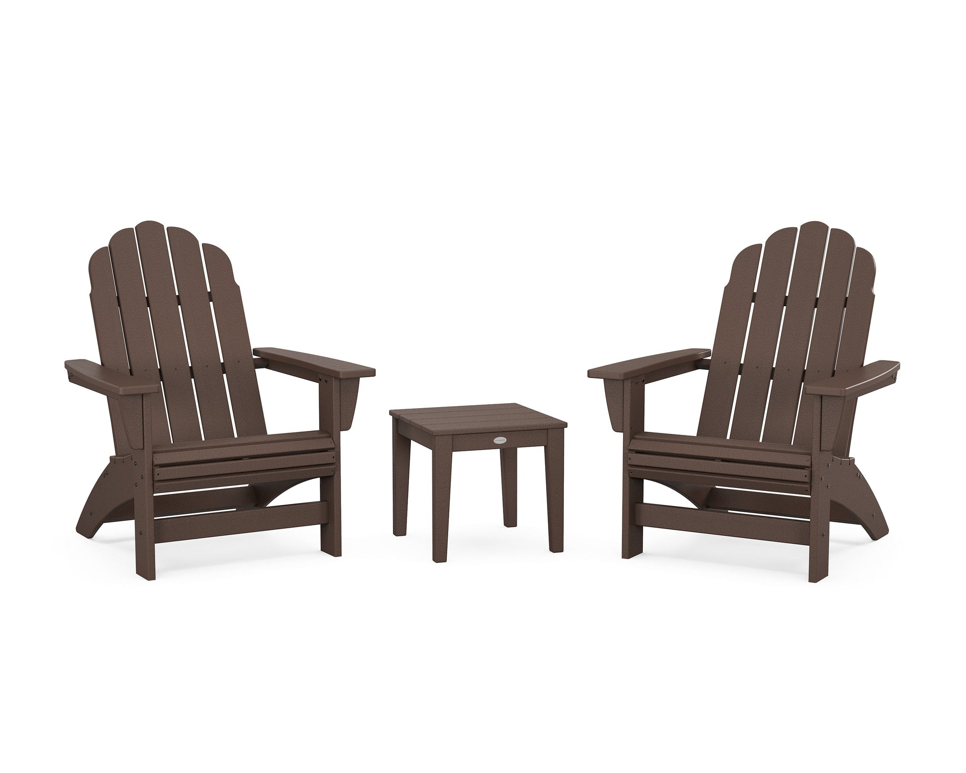 POLYWOOD 3-Piece Vineyard Grand Adirondack Set — Mahogany