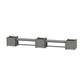 POLYWOOD 48" Nautical Straight Double Planter Bench Set - Large — Slate Grey