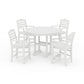 POLYWOOD Savannah 5-Piece Round Counter Set — White