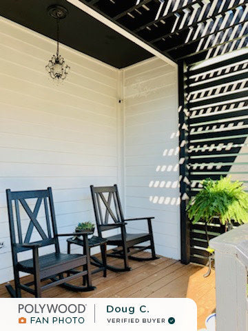 POLYWOOD Braxton 3-Piece Porch Rocking Chair Set