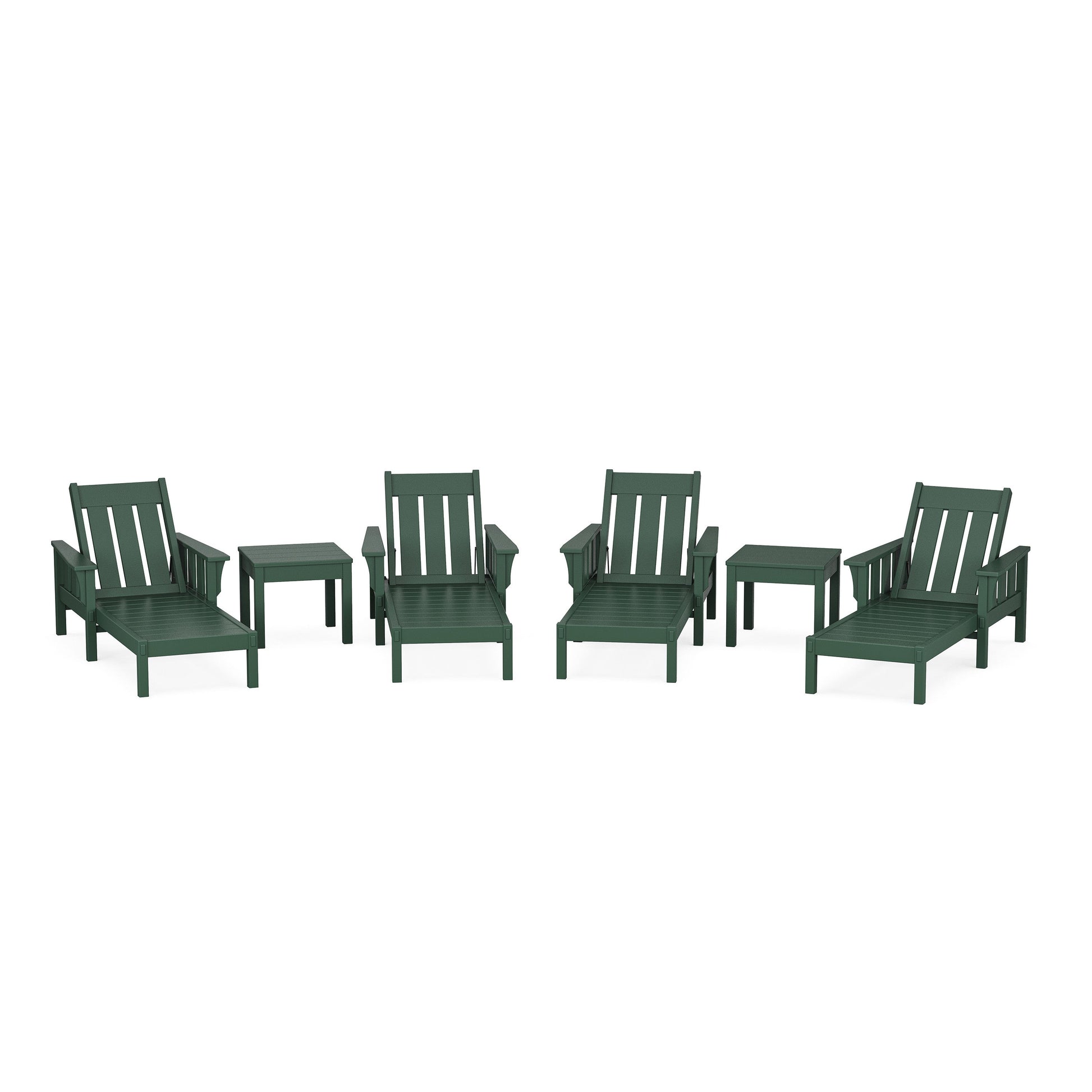 POLYWOOD Acadia 6-Piece Chaise Set — Green