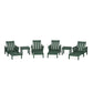 POLYWOOD Acadia 6-Piece Chaise Set — Green