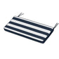 POLYWOOD Chinoiserie Bench Seat Cushion — Cabana Stripe Marine Indigo