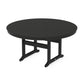 POLYWOOD 60" Round Farmhouse Dining Table — Black