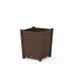 POLYWOOD Nautical Large Tapered Square Short Planter Box — Mahogany