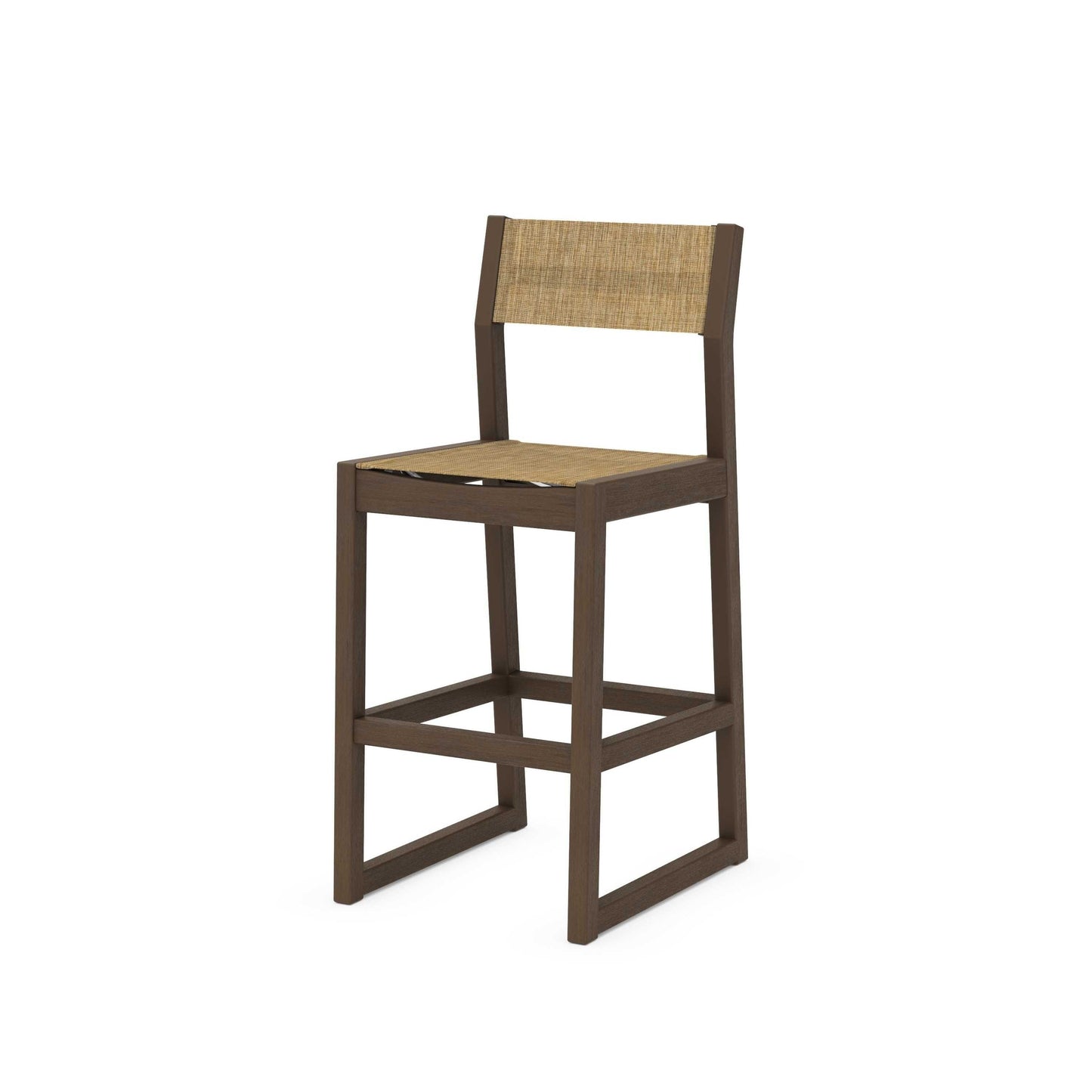 POLYWOOD EDGE Sling Bar Side Chair — Kona / Burlap Sling