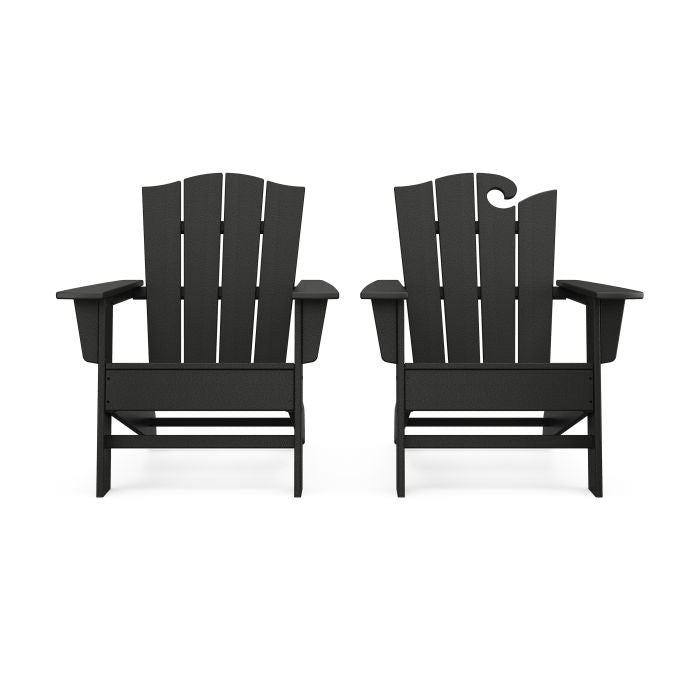 POLYWOOD Wave 2-Piece Adirondack Chair Set with The Crest Chair FREE SHIPPING