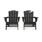POLYWOOD Wave 2-Piece Adirondack Chair Set with The Crest Chair FREE SHIPPING