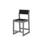 POLYWOOD EDGE Sling Counter Side Chair — Slate Grey / Black Sling