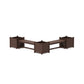 POLYWOOD 48" Nautical L- Shaped Planter Bench Corner Set - Large — Mahogany