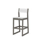 POLYWOOD EDGE Sling Bar Side Chair — Driftwood / White Sling