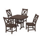 POLYWOOD Braxton Side Chair 5-Piece Dining Set — Mahogany