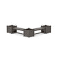 POLYWOOD 48" Country Living L- Shaped Planter Bench Corner Set - Large — Driftwood