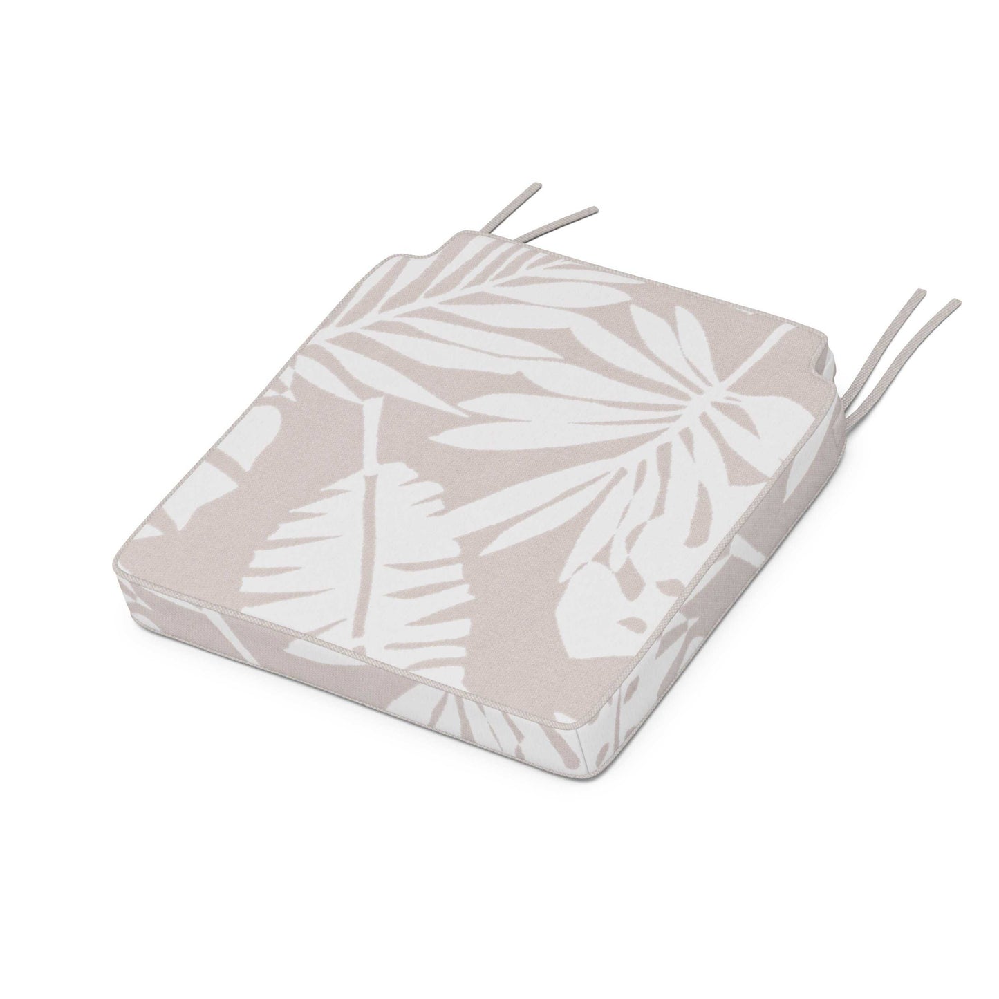 POLYWOOD Acadia Dining Side Seat Cushion — Leaf Dune Burlap
