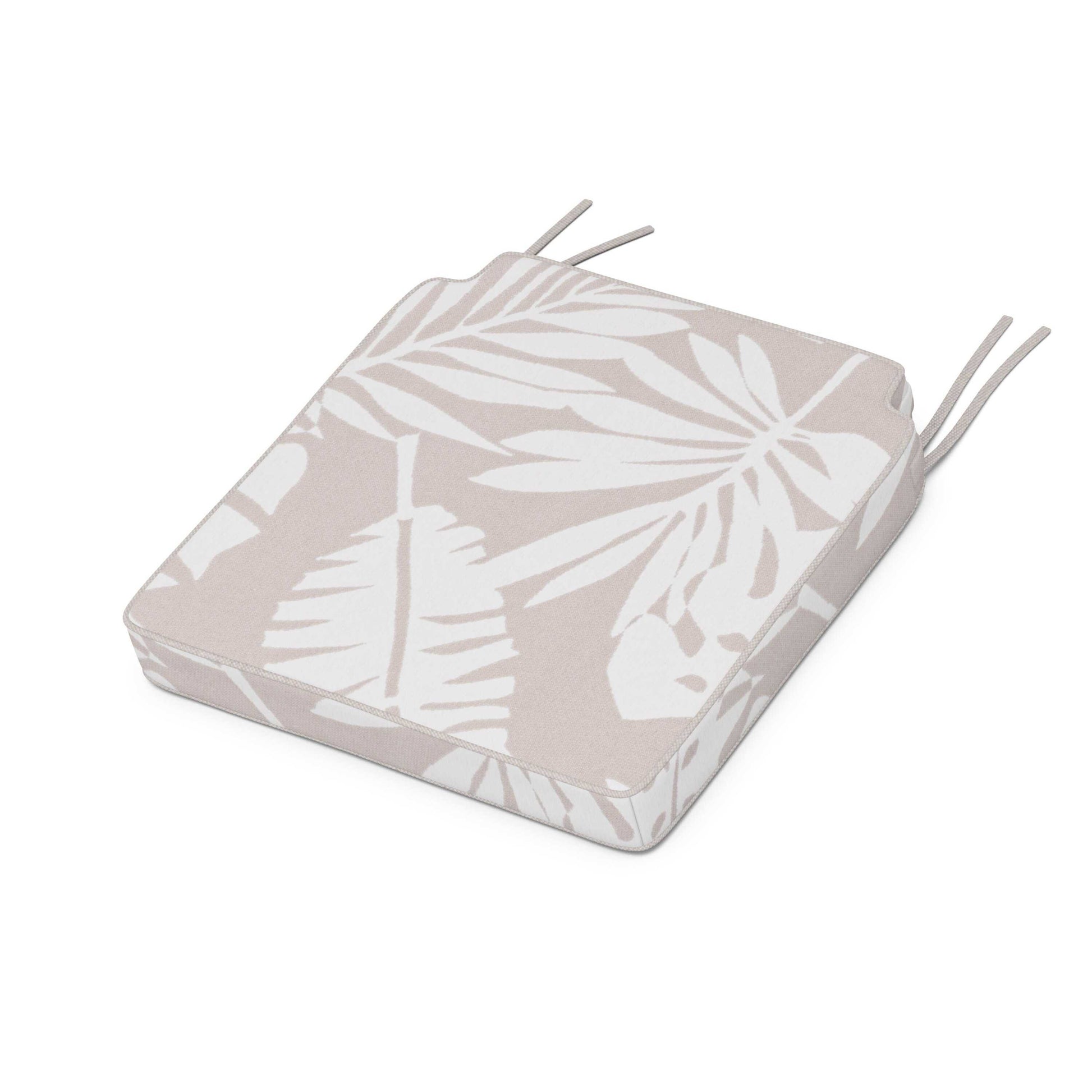 POLYWOOD Acadia Dining Side Seat Cushion — Leaf Dune Burlap