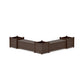 POLYWOOD 48" Nautical L- Shaped Planter Storage Bench Corner Set- Large — Kona