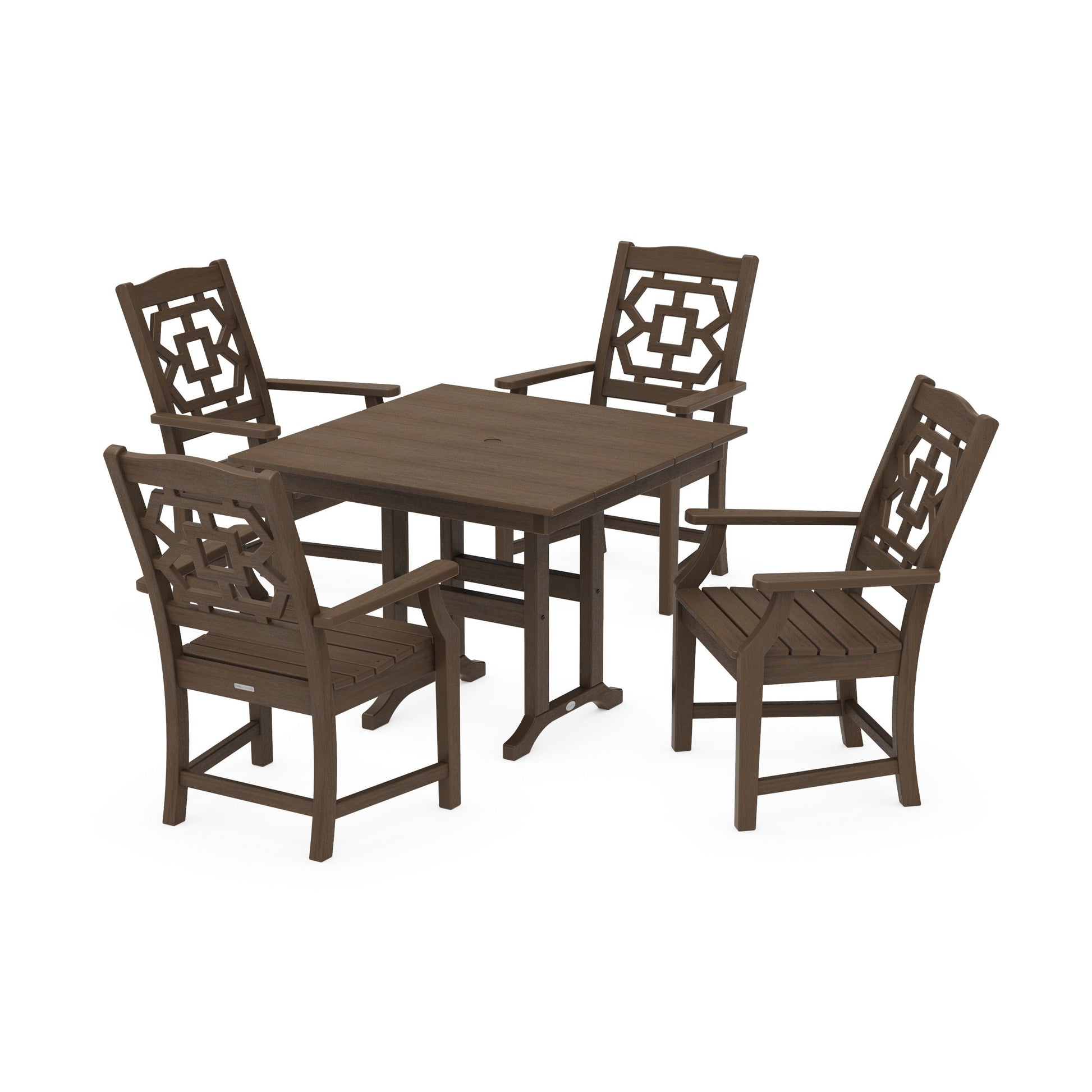 POLYWOOD Chinoiserie 5-Piece Farmhouse Dining Set — Kona