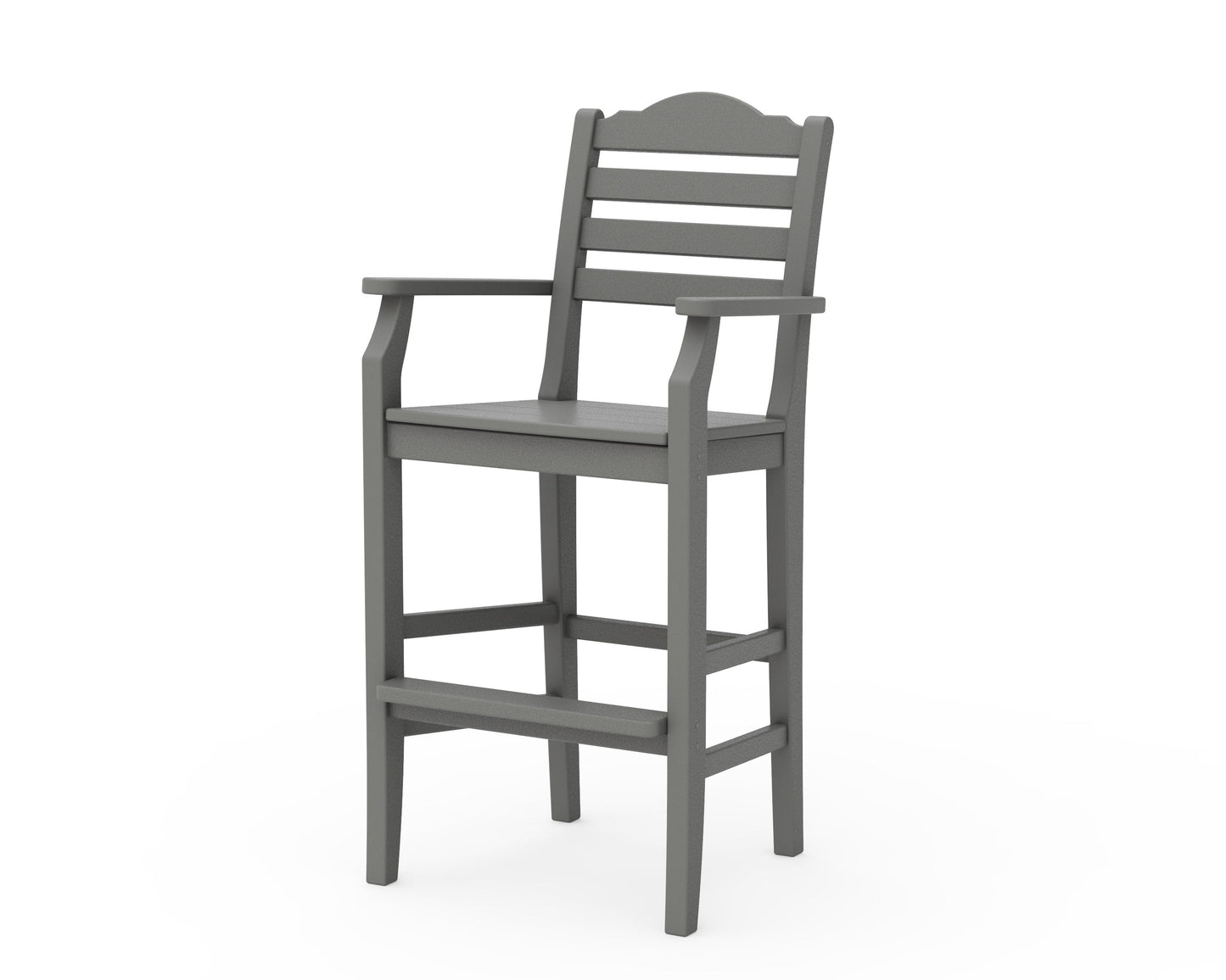 POLYWOOD Savannah Bar Arm Chair — Slate Grey
