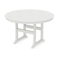 POLYWOOD Nautical Trestle 60" Round Counter Table — Vintage White