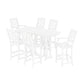 POLYWOOD Chinoiserie 7-Piece Bar Set — White