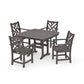POLYWOOD Chippendale 5-Piece Dining Set with Trestle Legs — Driftwood