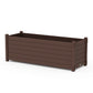 POLYWOOD Nautical Large Rectangle Triple Planter Box — Mahogany