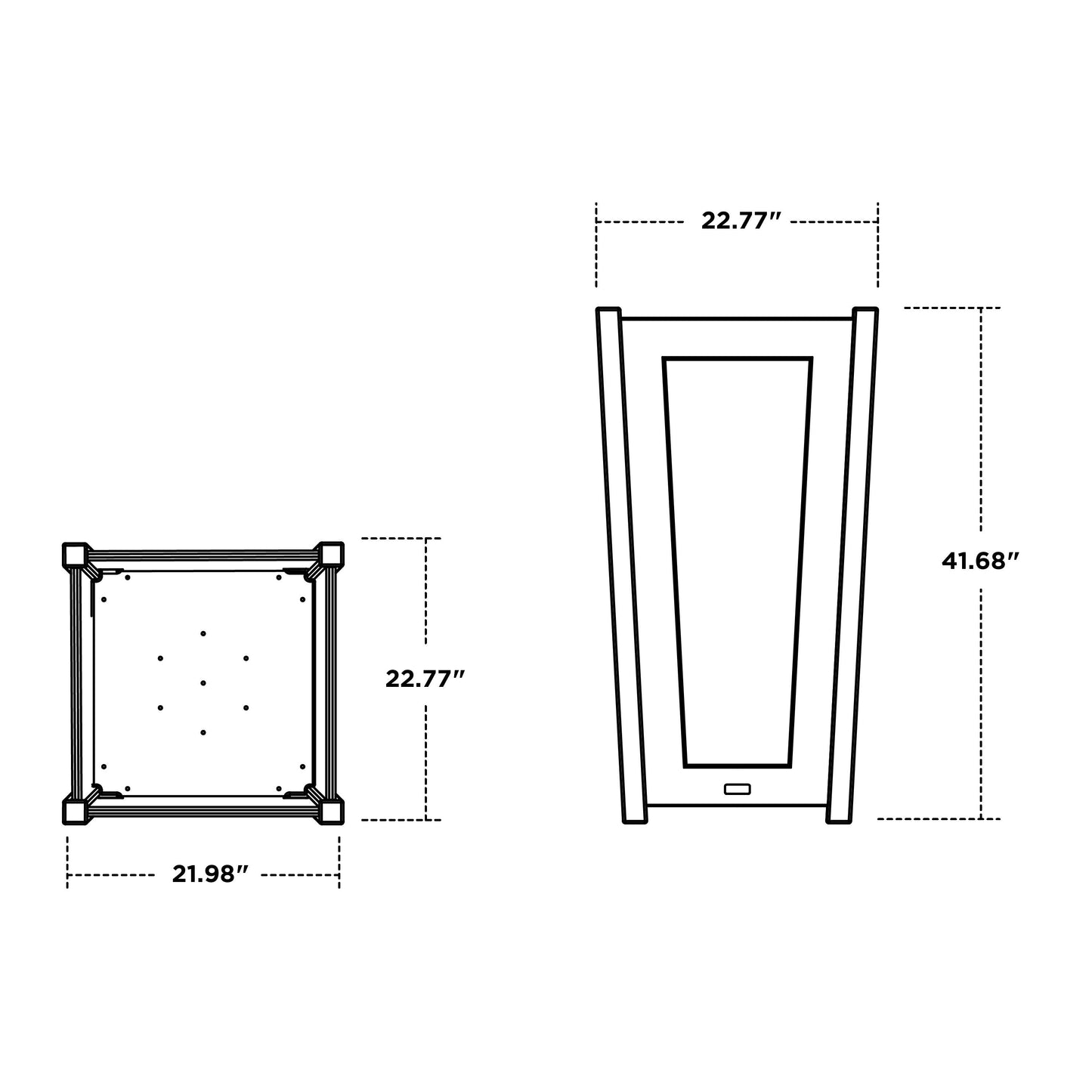 POLYWOOD Country Living Large Tapered Square Tall Planter Box
