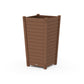 POLYWOOD Nautical Large Tapered Square Tall Planter Box — Teak