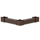 POLYWOOD 72" Country Living L- Shaped Planter Storage Bench Corner Set- Large — Kona