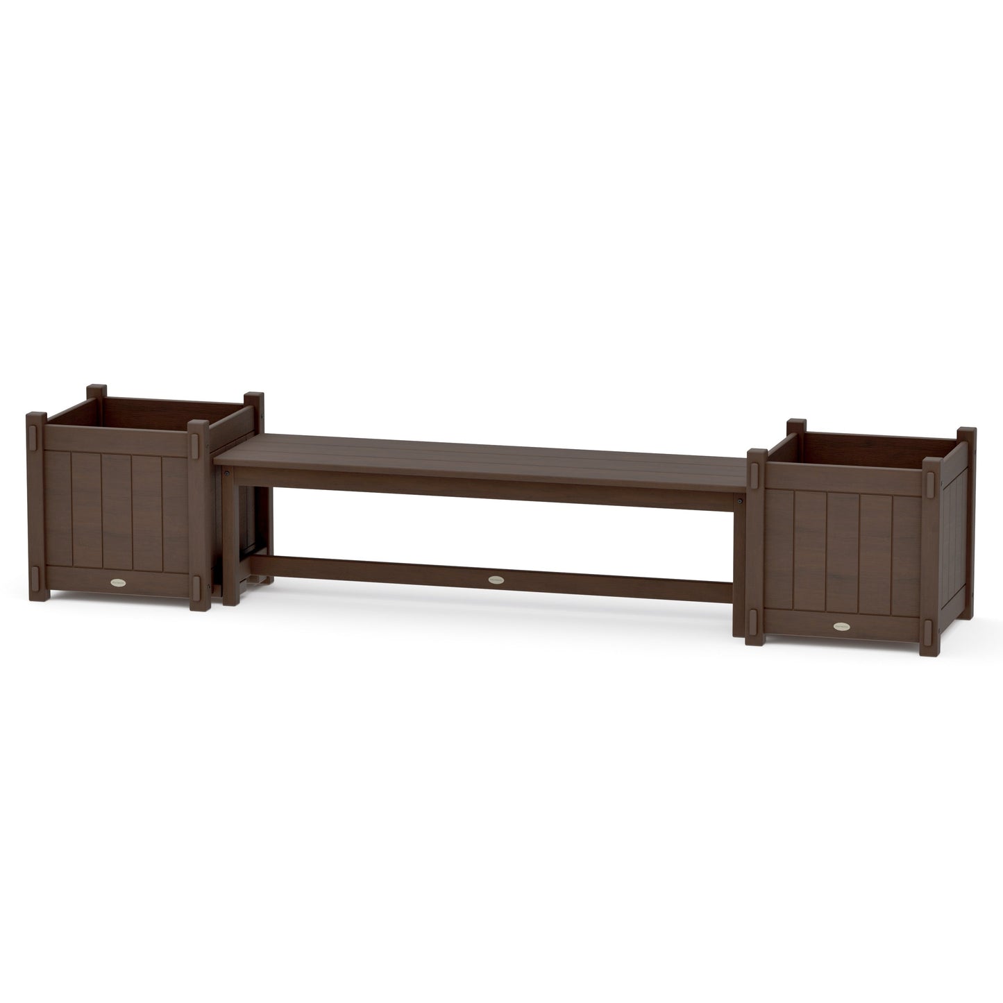 POLYWOOD 60" Vineyard Straight Planter Bench Set - Large — Kona