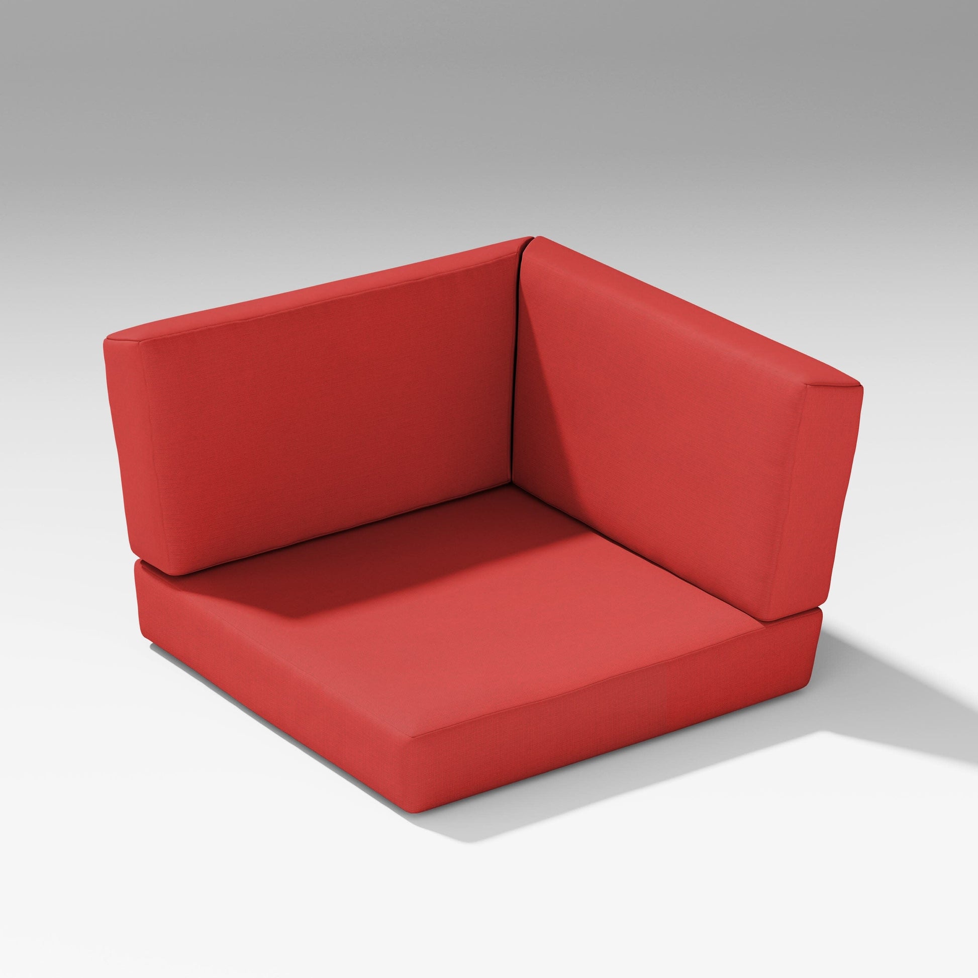 POLYWOOD Latitude Corner Seat Cushion — Crimson Linen