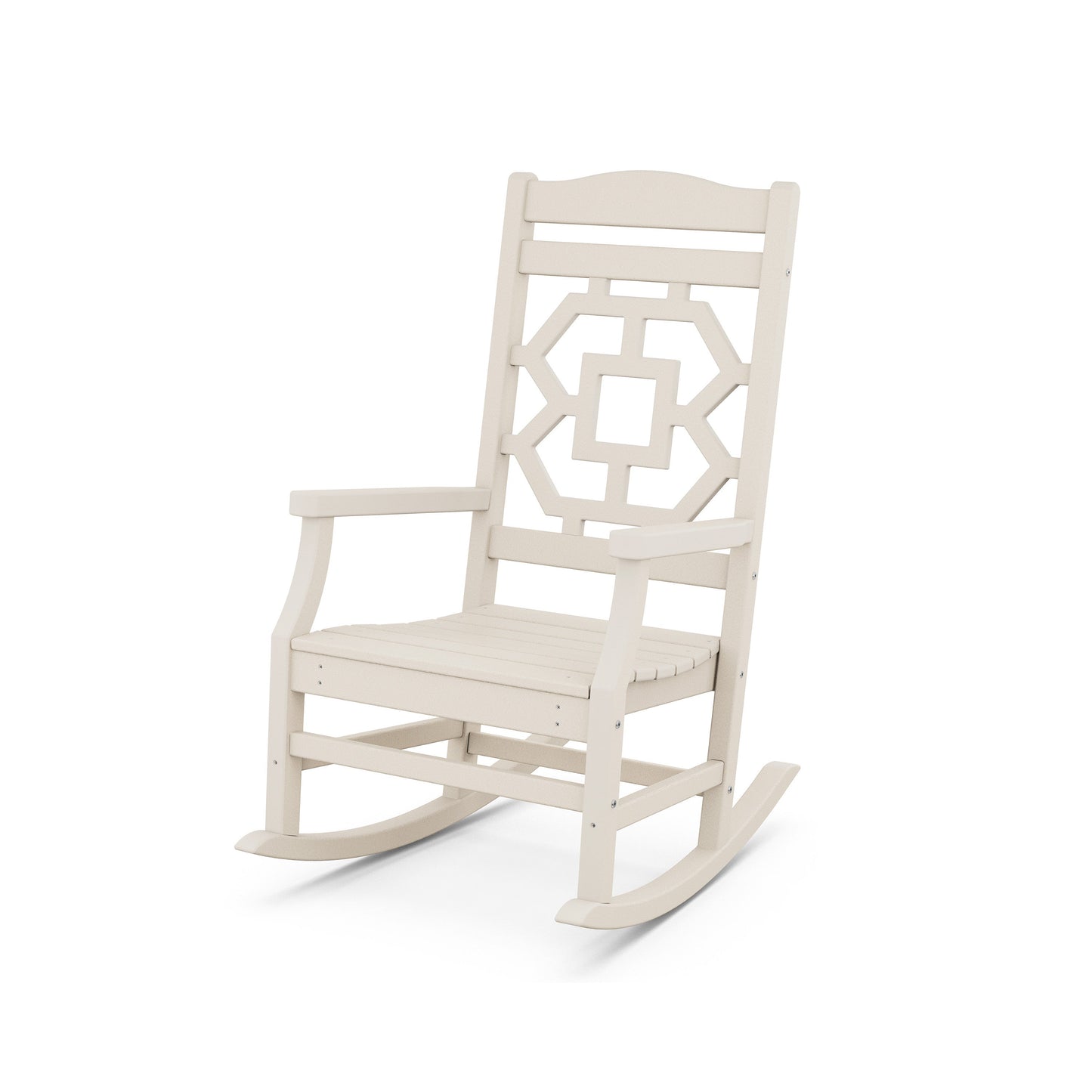 POLYWOOD Chinoiserie Rocking Chair — Sand