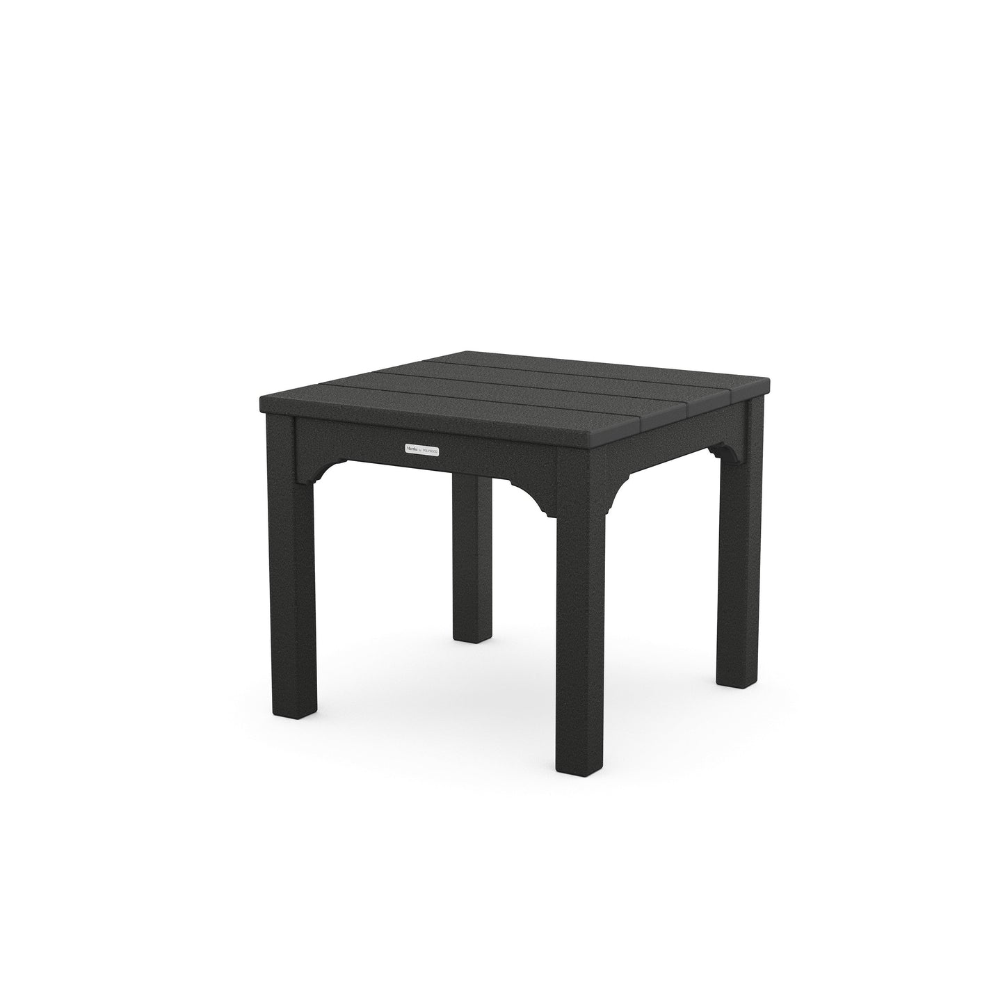 POLYWOOD Chinoiserie End Table — Black