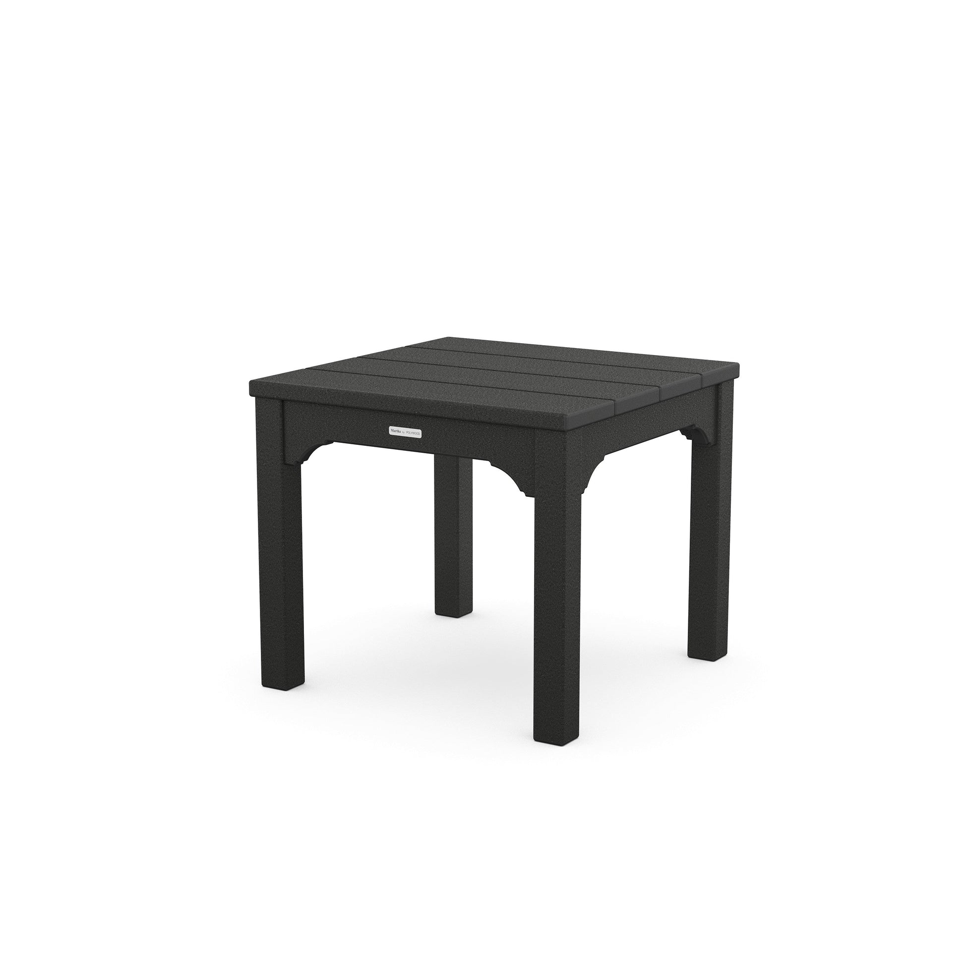 POLYWOOD Chinoiserie End Table — Black